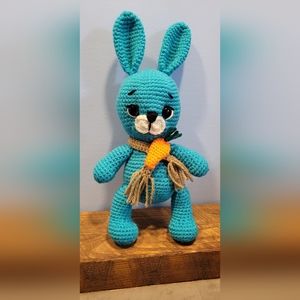 Crochet Keepsake Rabbit with carrot scarf